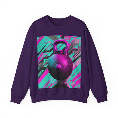 boostlete-mile-by-mile-scene-kettlebell-3d-monoline-1364 — Unisex Heavy Blend Crewneck (G18000)