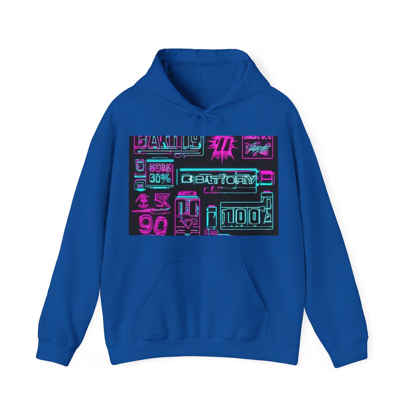 boostlete-rise-grind-type-battery-100-effort-split-blueprint-0205 — Unisex Heavy Blend Hooded Sweatshirt (Gildan)