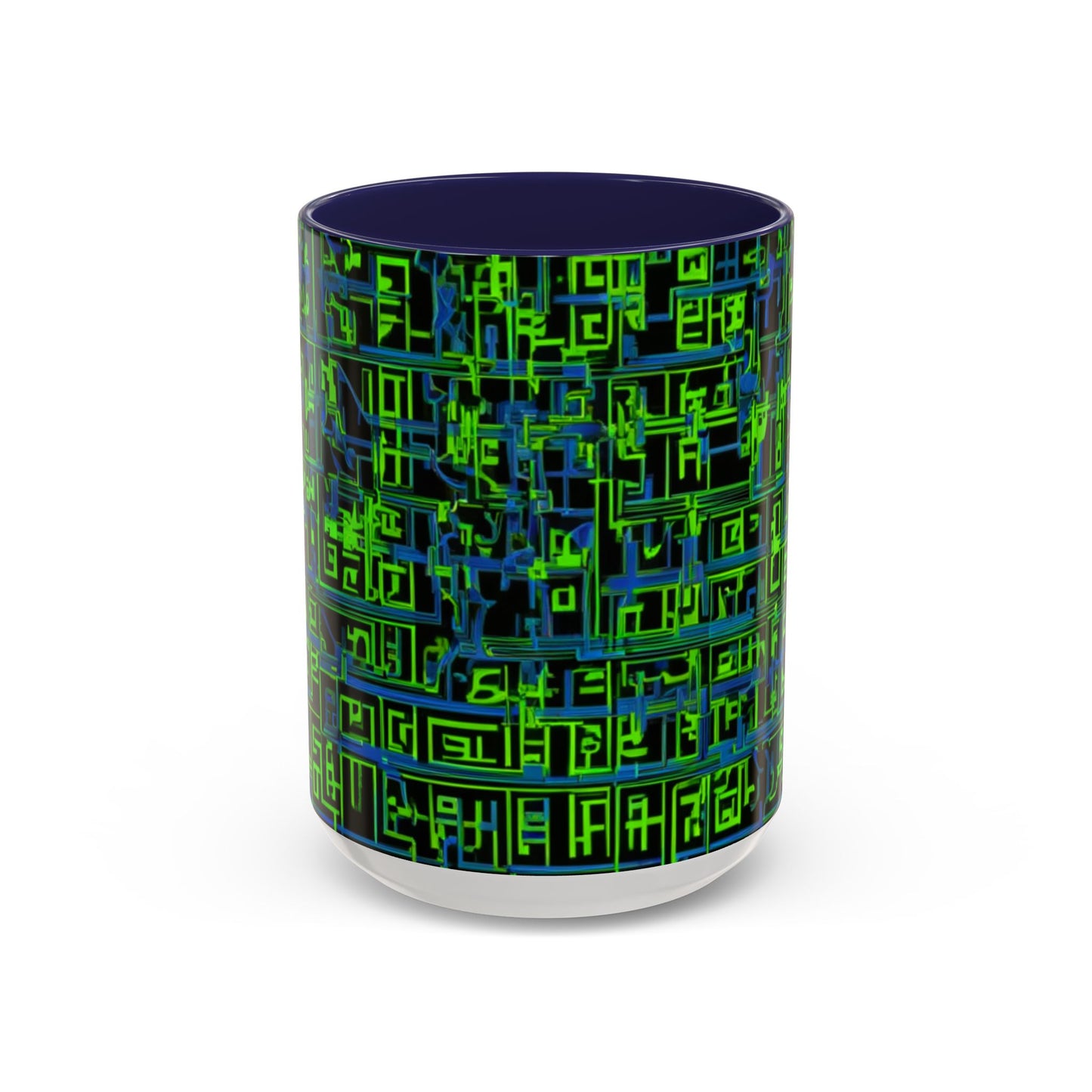 boostlete-mile-by-mile-pattern-plate-number-blueprint-0147 — Accent Mug 11oz/15oz