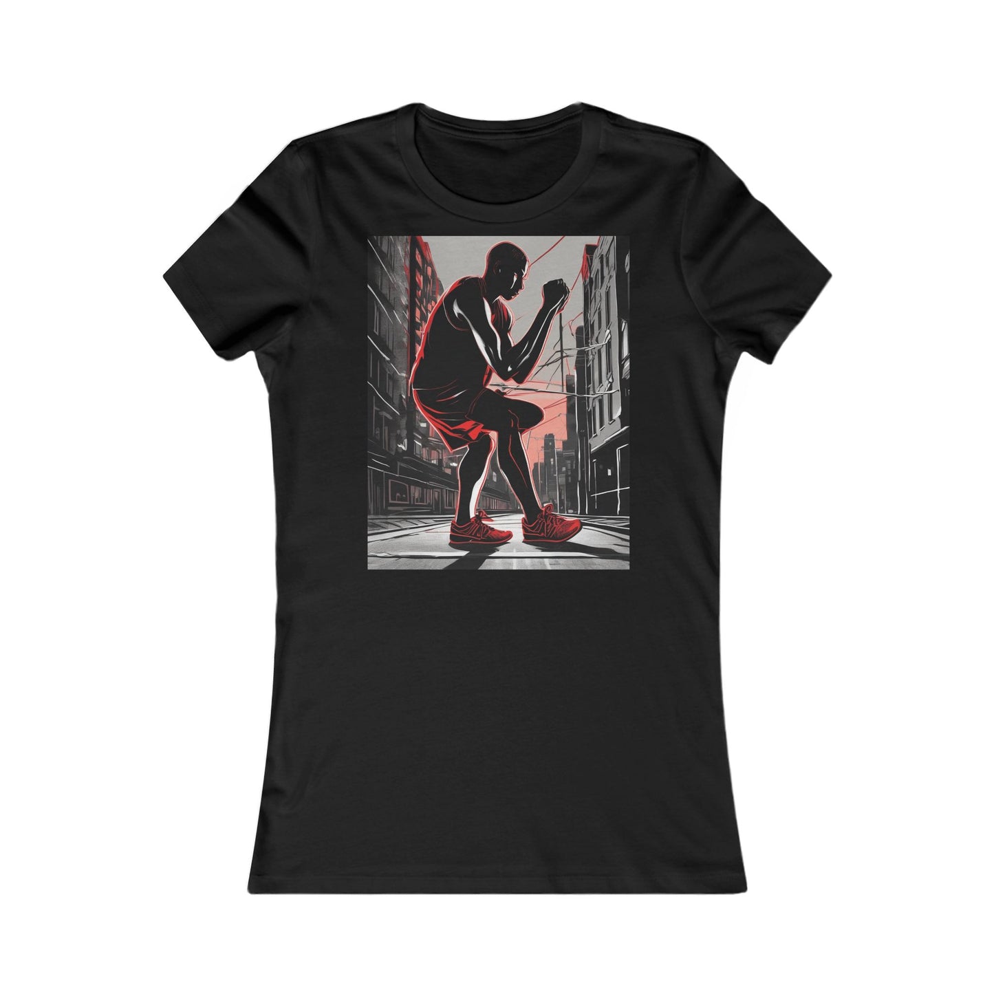 boostlete-am-crew-scene-runner-high-retro-0268 — Women's Favorite Tee (B+C 6004)