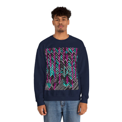 boostlete-recovery-progress-pattern-chevron-retro-0243 — Unisex Heavy Blend Crewneck (G18000)