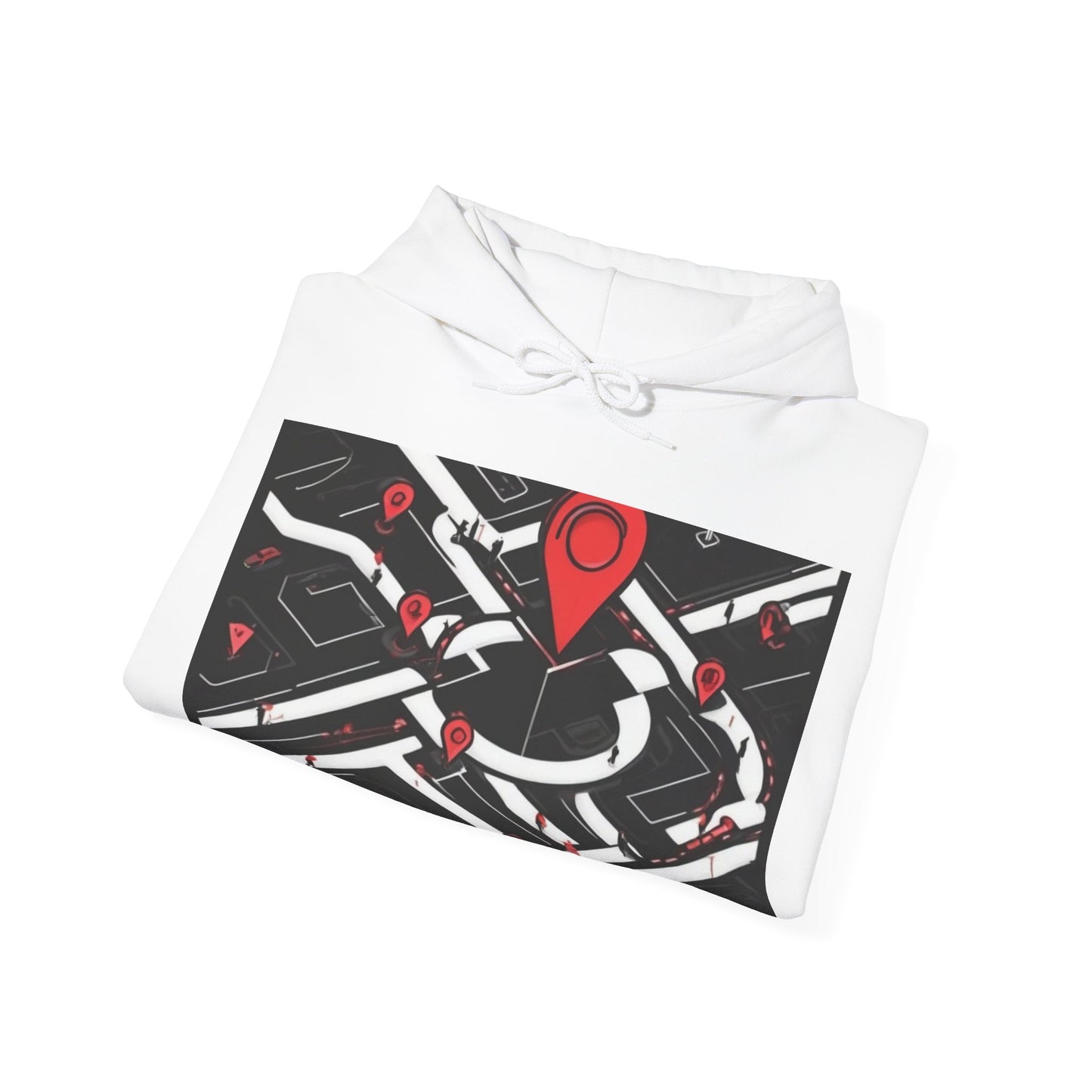 boostlete-am-crew-icon-map-matte-isometric-0094 — Unisex Heavy Blend Hooded Sweatshirt (Gildan)