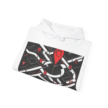 boostlete-am-crew-icon-map-matte-isometric-0094 — Unisex Heavy Blend Hooded Sweatshirt (Gildan)