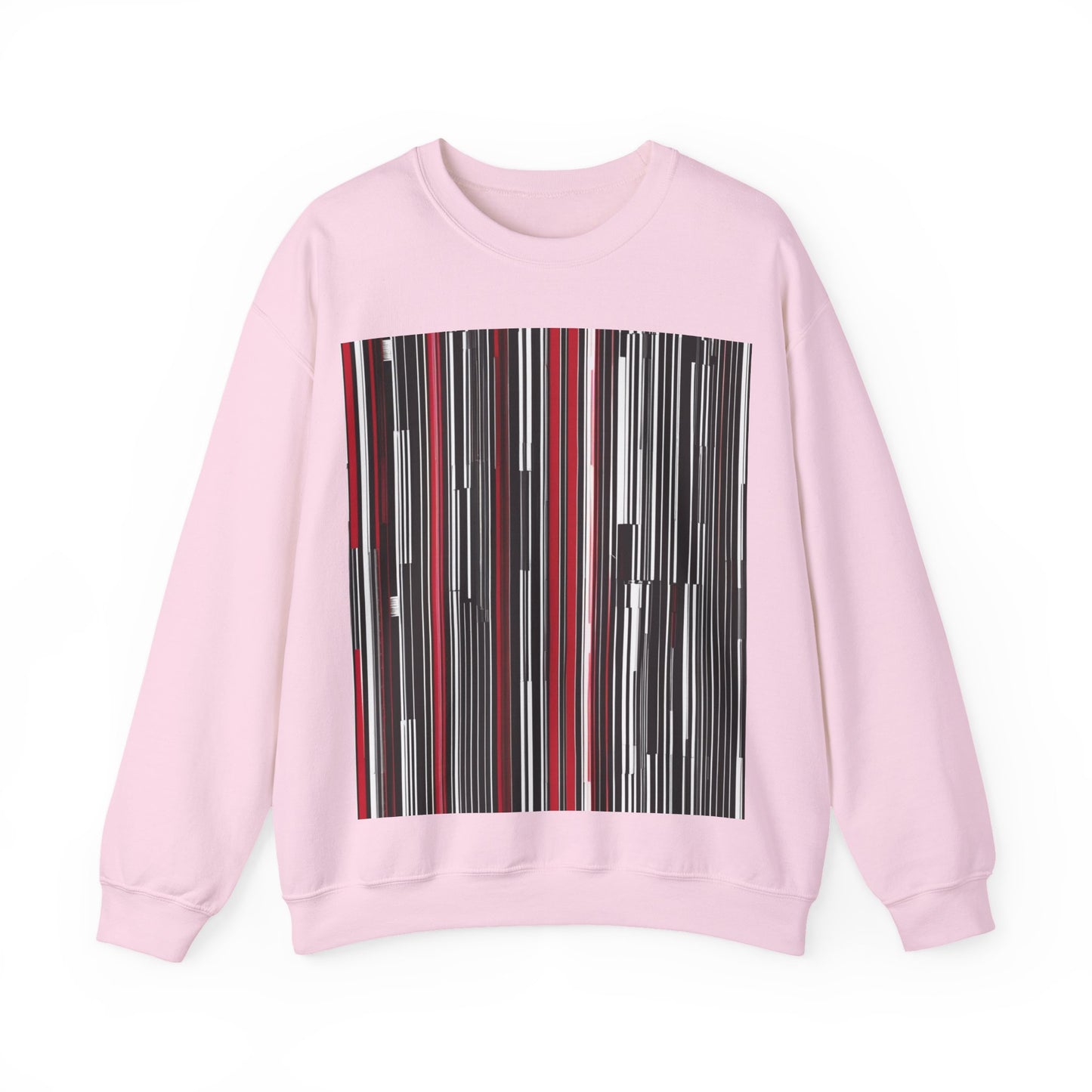boostlete-am-crew-pattern-barcode-athletic-0911 — Unisex Heavy Blend Crewneck (G18000)