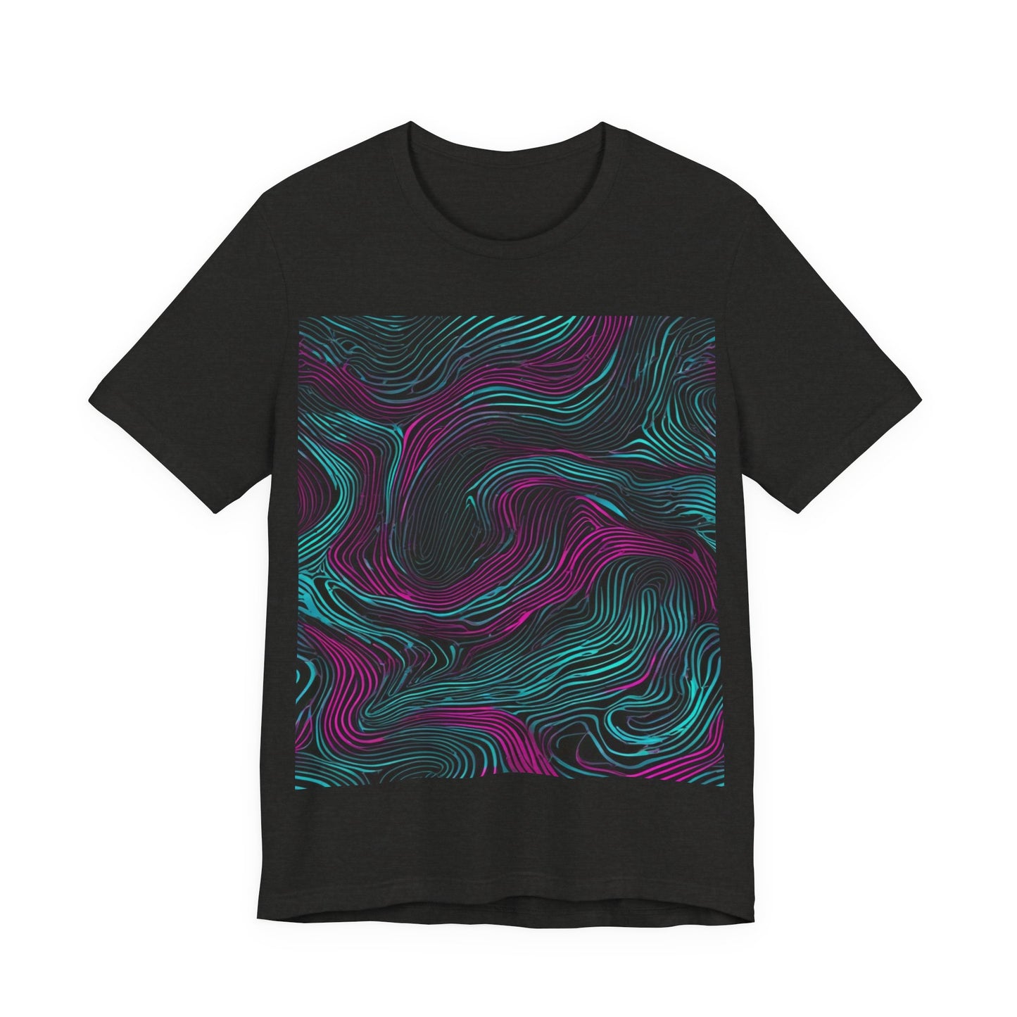 boostlete-am-crew-pattern-topographic-monoline-0075 — Unisex Jersey Short Sleeve (B+C 3001)