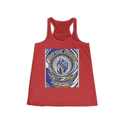 boostlete-pr-season-type-keep-the-promise-arc-athletic-0045 — Women's Flowy Racerback Tank (B+C 8800)