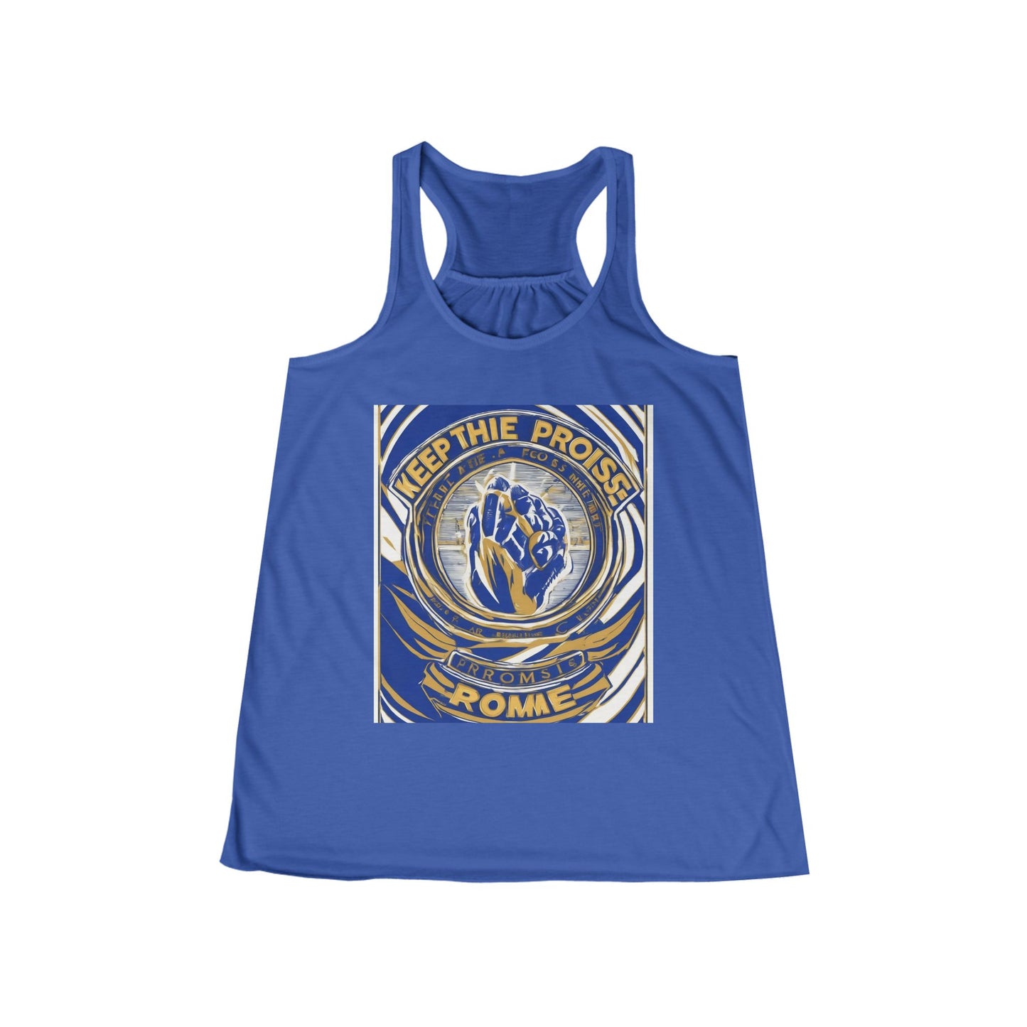 boostlete-pr-season-type-keep-the-promise-arc-athletic-0045 — Women's Flowy Racerback Tank (B+C 8800)