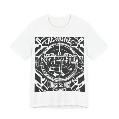 boostlete-am-crew-type-consistency-is-the-flex-centered-industrial-0137 — Unisex Jersey Short Sleeve (B+C 3001)