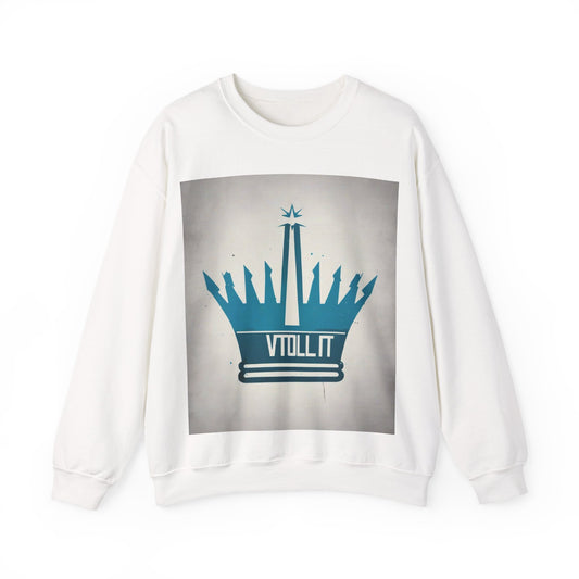boostlete-am-crew-icon-crown-matte-industrial-0058 — Unisex Heavy Blend Crewneck Sweatshirt (Gildan)