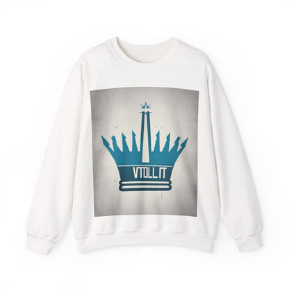 boostlete-am-crew-icon-crown-matte-industrial-0058 — Unisex Heavy Blend Crewneck Sweatshirt (Gildan)