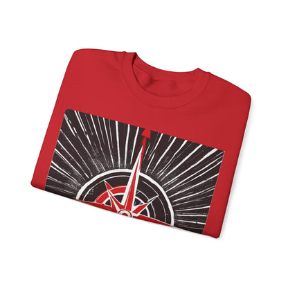 boostlete-boost-mode-icon-compass-chalk-vector-1382 — Unisex Heavy Blend Crewneck (G18000)