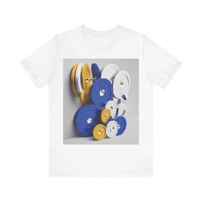 boostlete-field-day-icon-barbell-offset-geometric-0150 — Unisex Jersey Short Sleeve (B+C 3001)