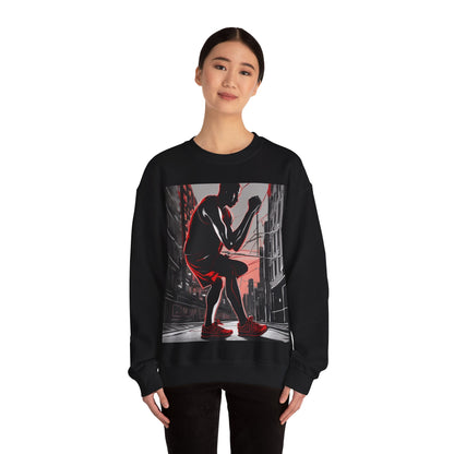 boostlete-am-crew-scene-runner-high-retro-0268 — Unisex Heavy Blend Crewneck Sweatshirt (Gildan)