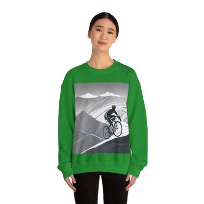 boostlete-recovery-progress-scene-cyclist-motion-vector-0808 — Unisex Heavy Blend Crewneck (G18000)