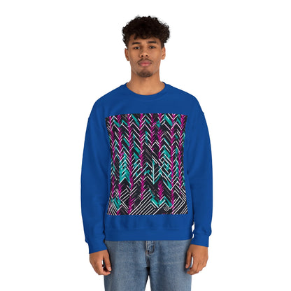 boostlete-recovery-progress-pattern-chevron-retro-0243 — Unisex Heavy Blend Crewneck (G18000)