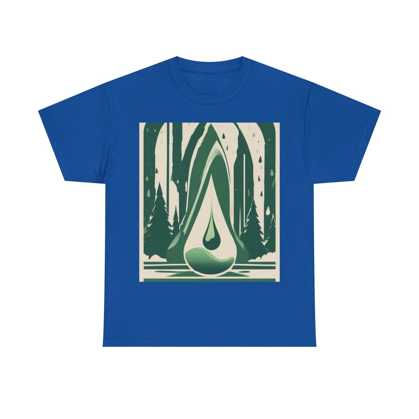 boostlete-quiet-power-icon-water-glitch-retro-0186 — Unisex Heavy Cotton Tee (Gildan 5000)