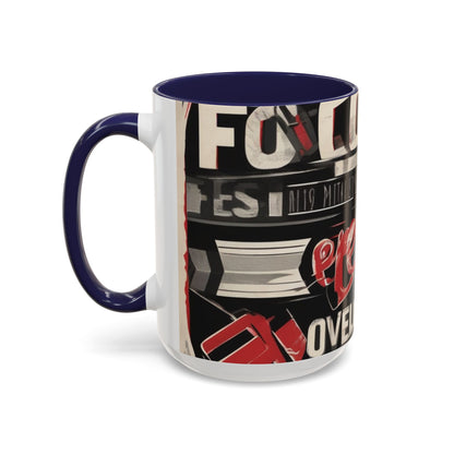 boostlete-mile-by-mile-type-focus-over-feelings-split-retro-0841 — Accent Mug 11/15oz