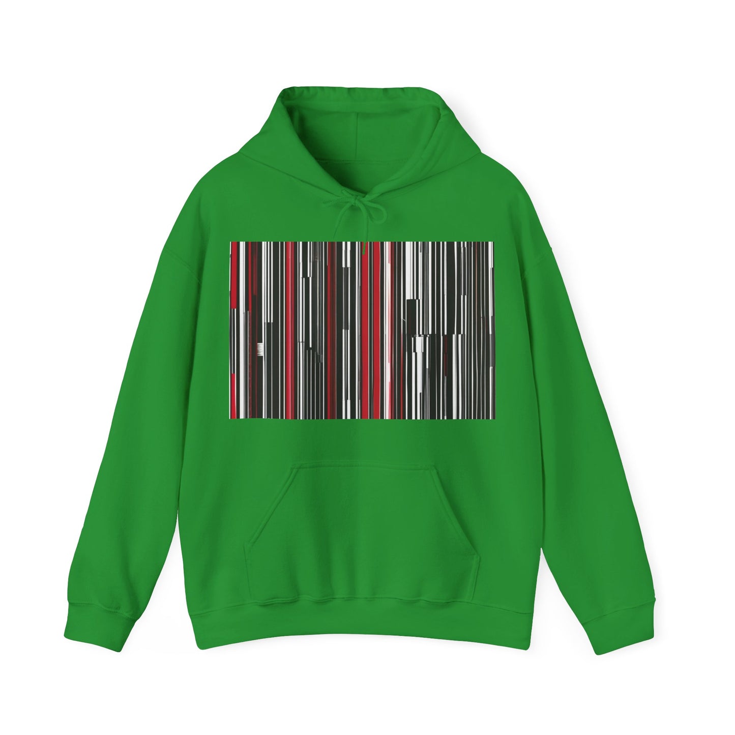 boostlete-am-crew-pattern-barcode-athletic-0911 — Unisex Heavy Blend Hoodie (G18500)