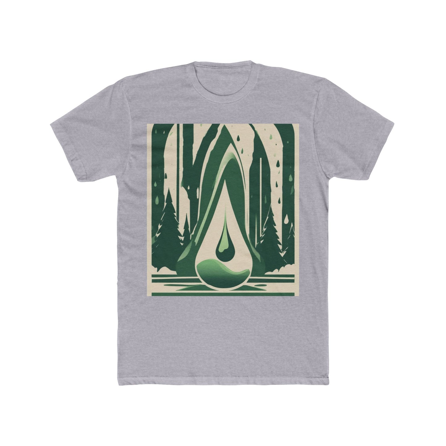 boostlete-quiet-power-icon-water-glitch-retro-0186 — Unisex Cotton Crew Tee (NL 3600)