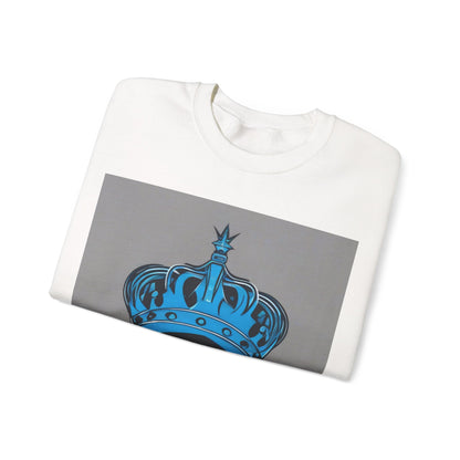 boostlete-am-crew-icon-crown-grainy-monoline-0022 — Unisex Heavy Blend Crewneck Sweatshirt (Gildan)