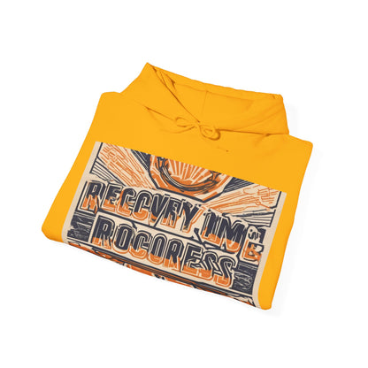 boostlete-boost-mode-type-recovery-progress-outline-over-solid-badge-0161 — Unisex Heavy Blend Hooded Sweatshirt (Gildan)