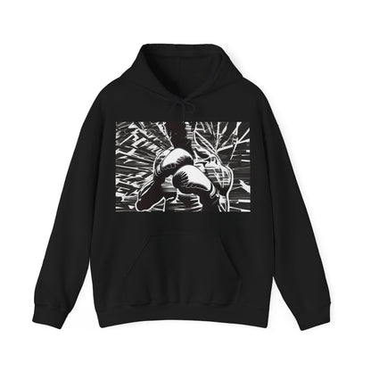 boostlete-boost-mode-scene-boxer-glitch-paper-0084 — Unisex Heavy Blend Hooded Sweatshirt (Gildan)