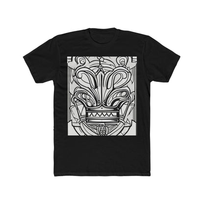 boostlete-boost-mode-icon-crown-offset-line-art-0190 — Unisex Cotton Crew Tee (NL 3600)