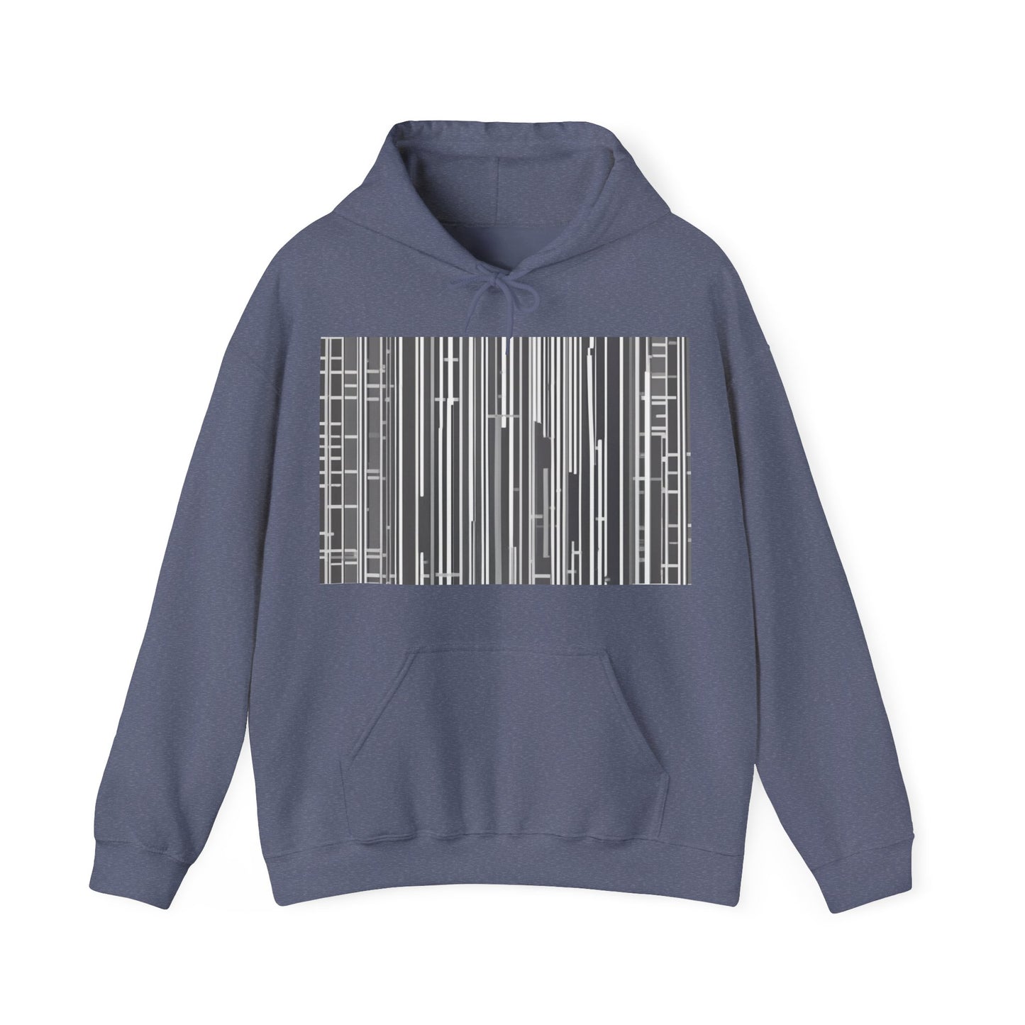 boostlete-boost-mode-pattern-barcode-blueprint-0463 — Unisex Heavy Blend Hoodie (G18500)