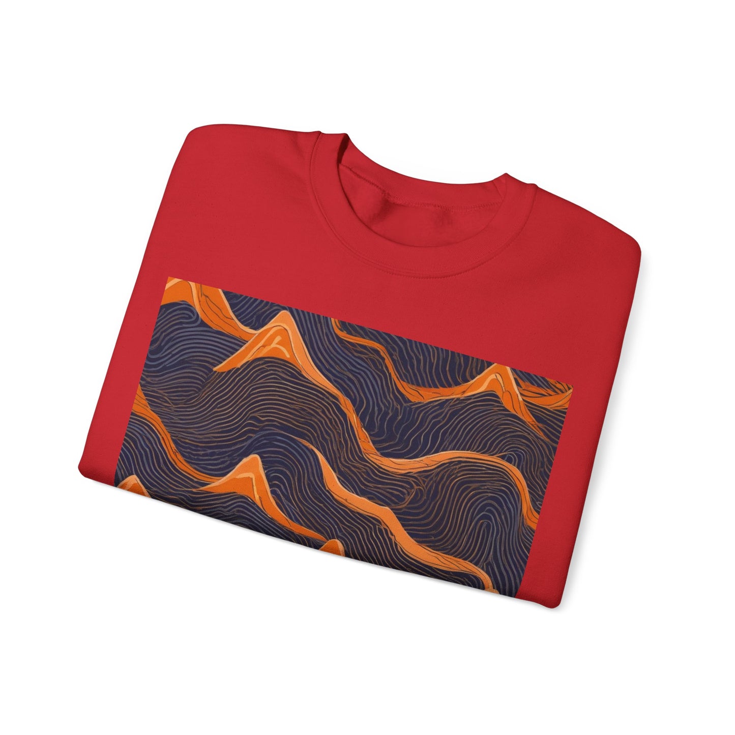 boostlete-boost-mode-pattern-topographic-engraved-0035 — Unisex Heavy Blend Crewneck Sweatshirt (Gildan)