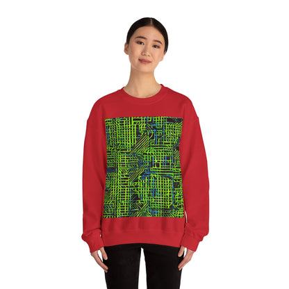 boostlete-quiet-power-pattern-stair-steps-industrial-0751 — Unisex Heavy Blend Crewneck (G18000)
