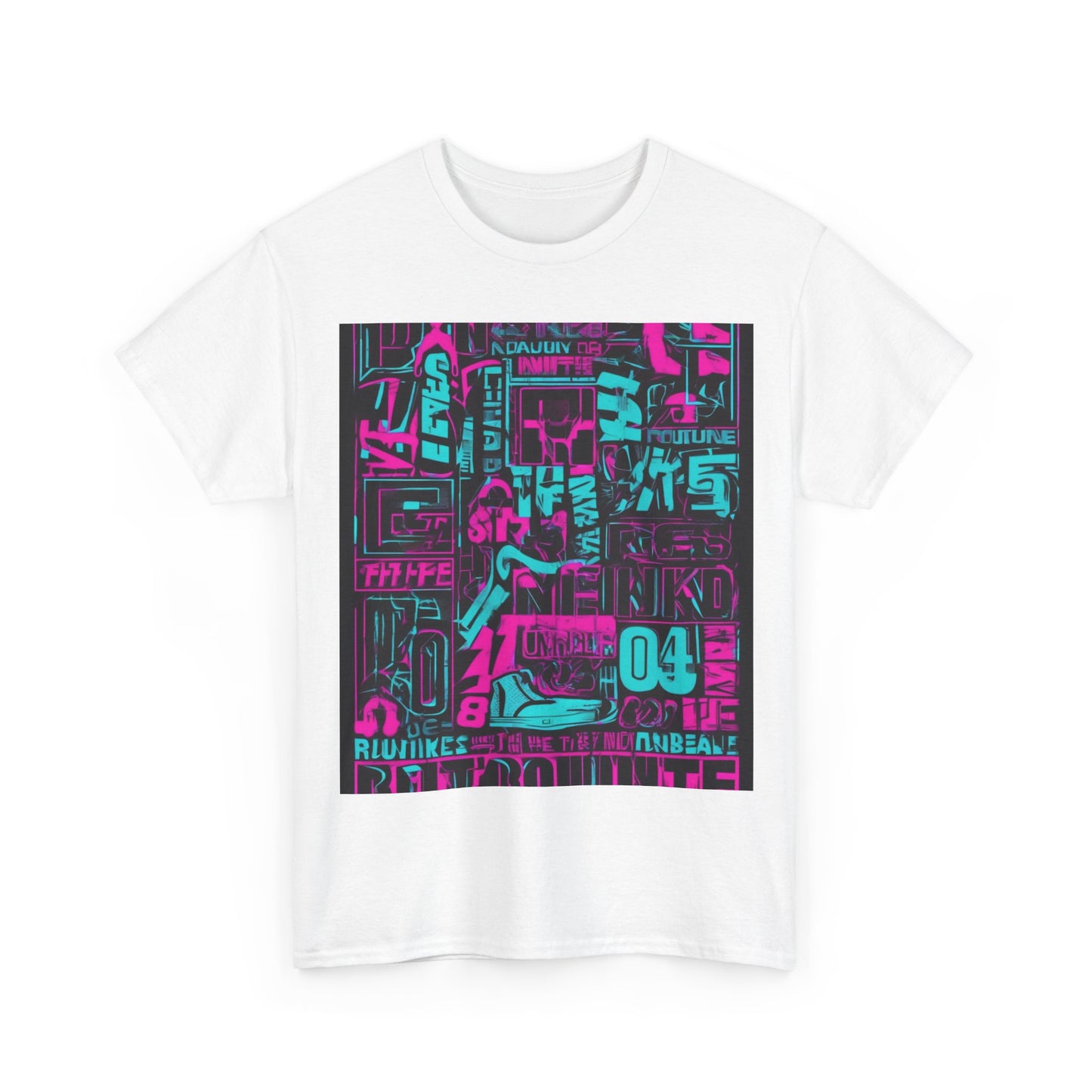 boostlete-rise-grind-type-unbreakable-routine-outline-over-solid-industrial-0081 — Unisex Heavy Cotton Tee (Gildan 5000)