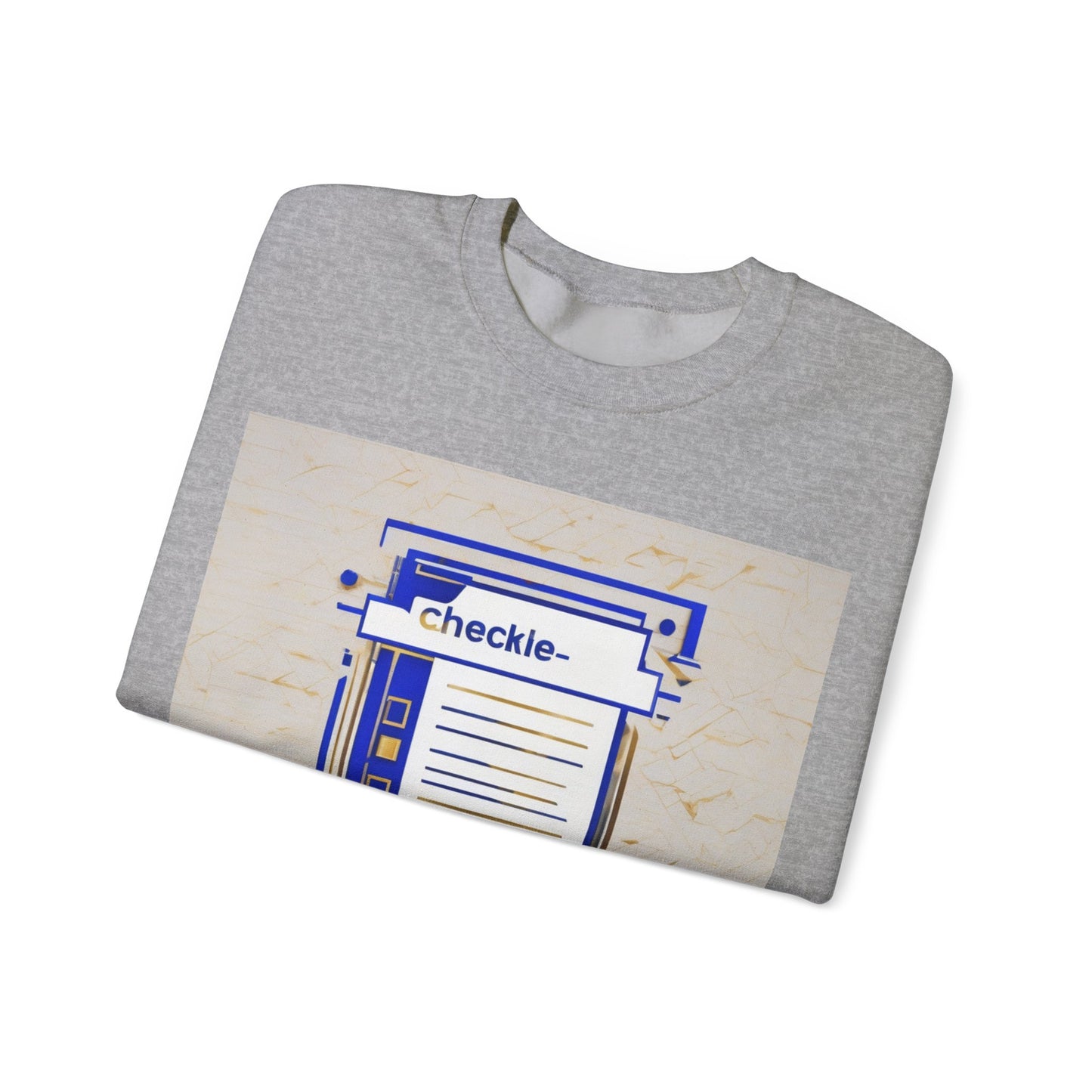 boostlete-am-crew-icon-checklist-glitch-badge-0018 — Unisex Heavy Blend Crewneck Sweatshirt (Gildan)