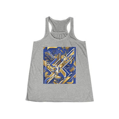 boostlete-am-crew-type-progress-beats-perfect-diagonal-modern-0209 — Women's Flowy Racerback Tank (B+C 8800)