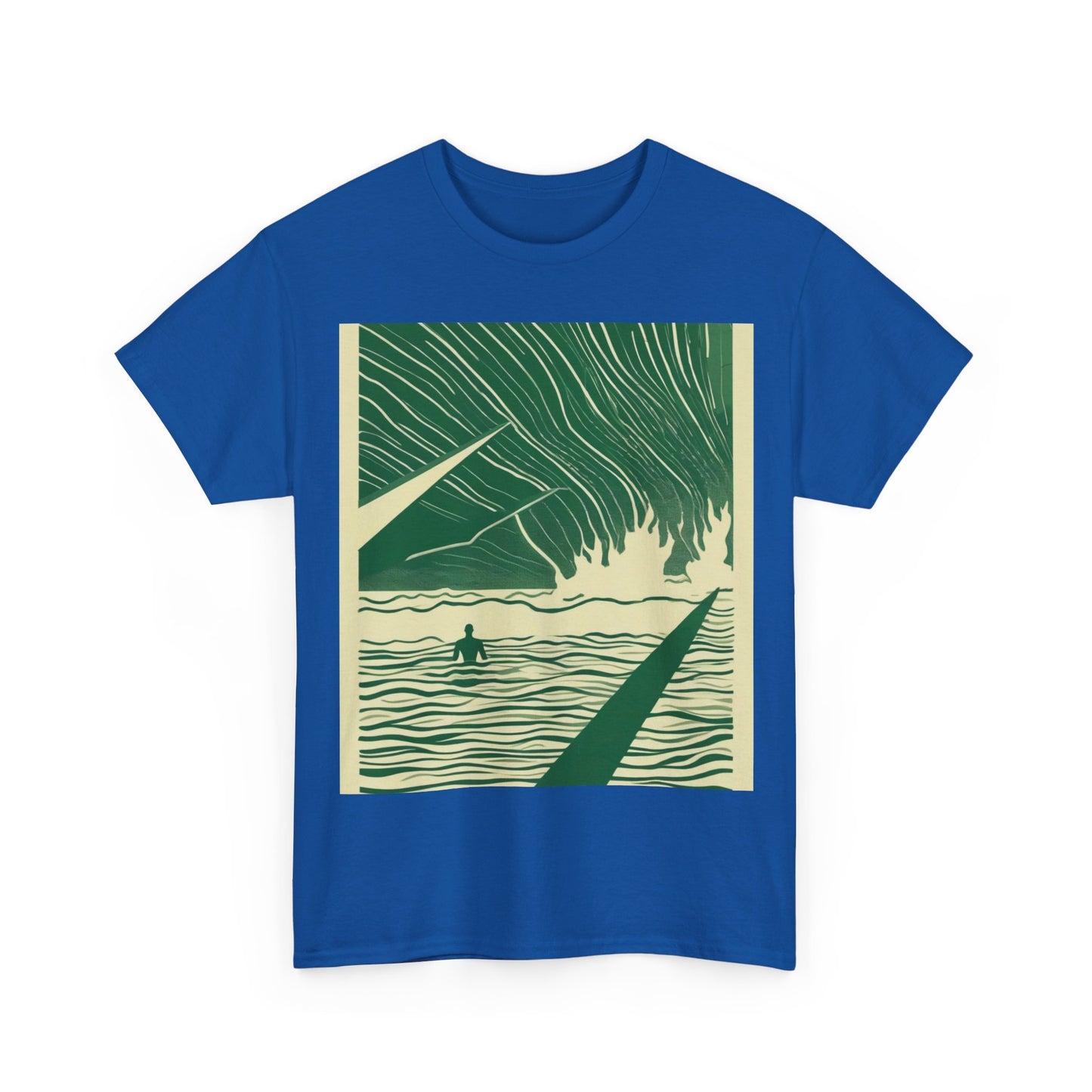 boostlete-mile-by-mile-icon-swimmer-motion-isometric-0078 — Unisex Heavy Cotton Tee (Gildan 5000)