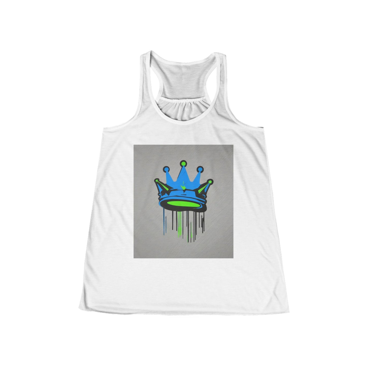 boostlete-mile-by-mile-icon-crown-matte-industrial-0162 — Women's Flowy Racerback Tank (B+C 8800)