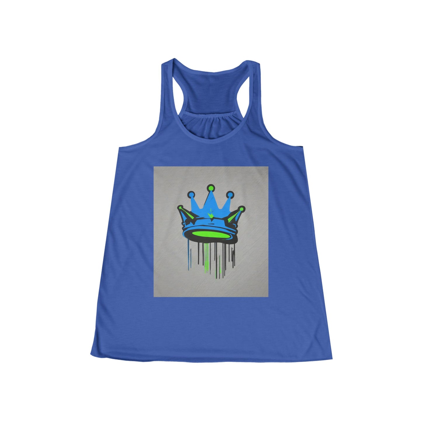 boostlete-mile-by-mile-icon-crown-matte-industrial-0162 — Women's Flowy Racerback Tank (B+C 8800)