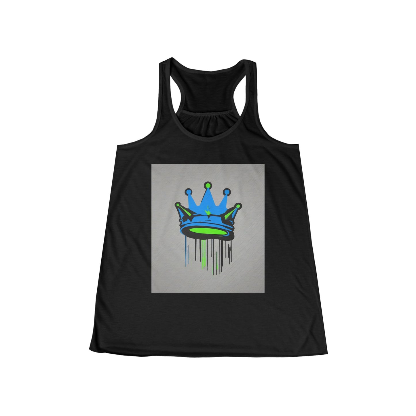 boostlete-mile-by-mile-icon-crown-matte-industrial-0162 — Women's Flowy Racerback Tank (B+C 8800)