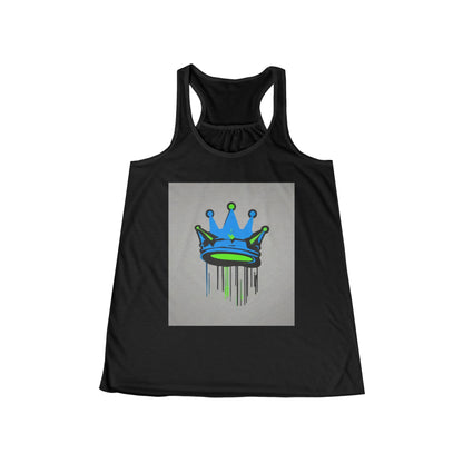 boostlete-mile-by-mile-icon-crown-matte-industrial-0162 — Women's Flowy Racerback Tank (B+C 8800)