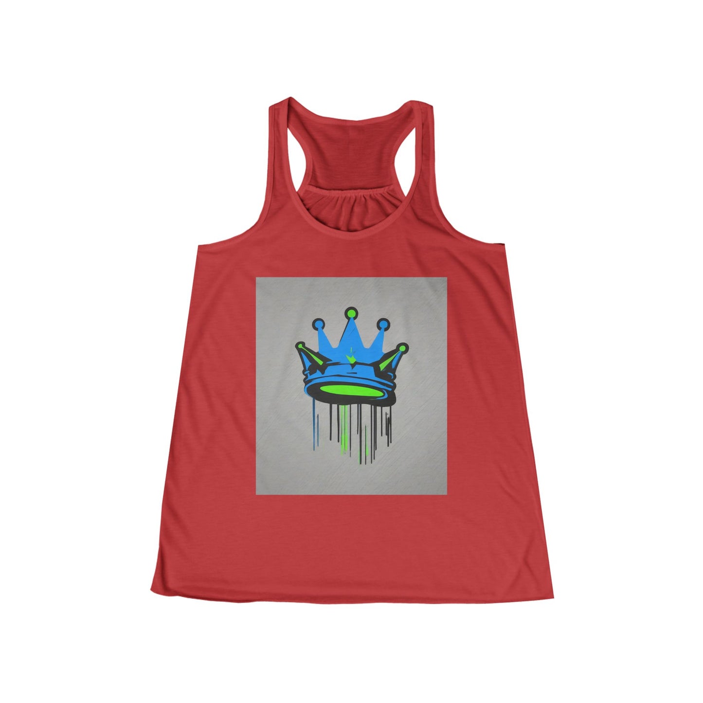 boostlete-mile-by-mile-icon-crown-matte-industrial-0162 — Women's Flowy Racerback Tank (B+C 8800)
