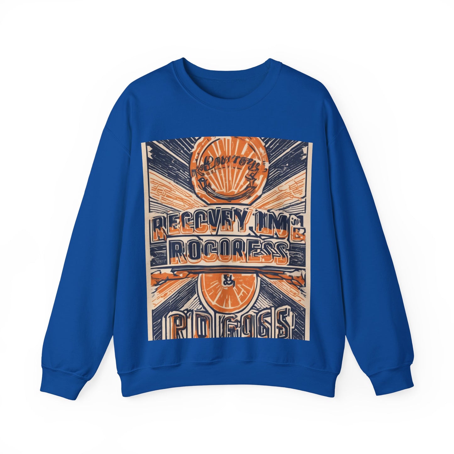 boostlete-boost-mode-type-recovery-progress-outline-over-solid-badge-0161 — Unisex Heavy Blend Crewneck Sweatshirt (Gildan)