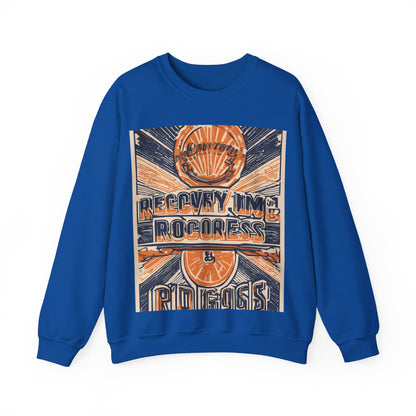 boostlete-boost-mode-type-recovery-progress-outline-over-solid-badge-0161 — Unisex Heavy Blend Crewneck Sweatshirt (Gildan)