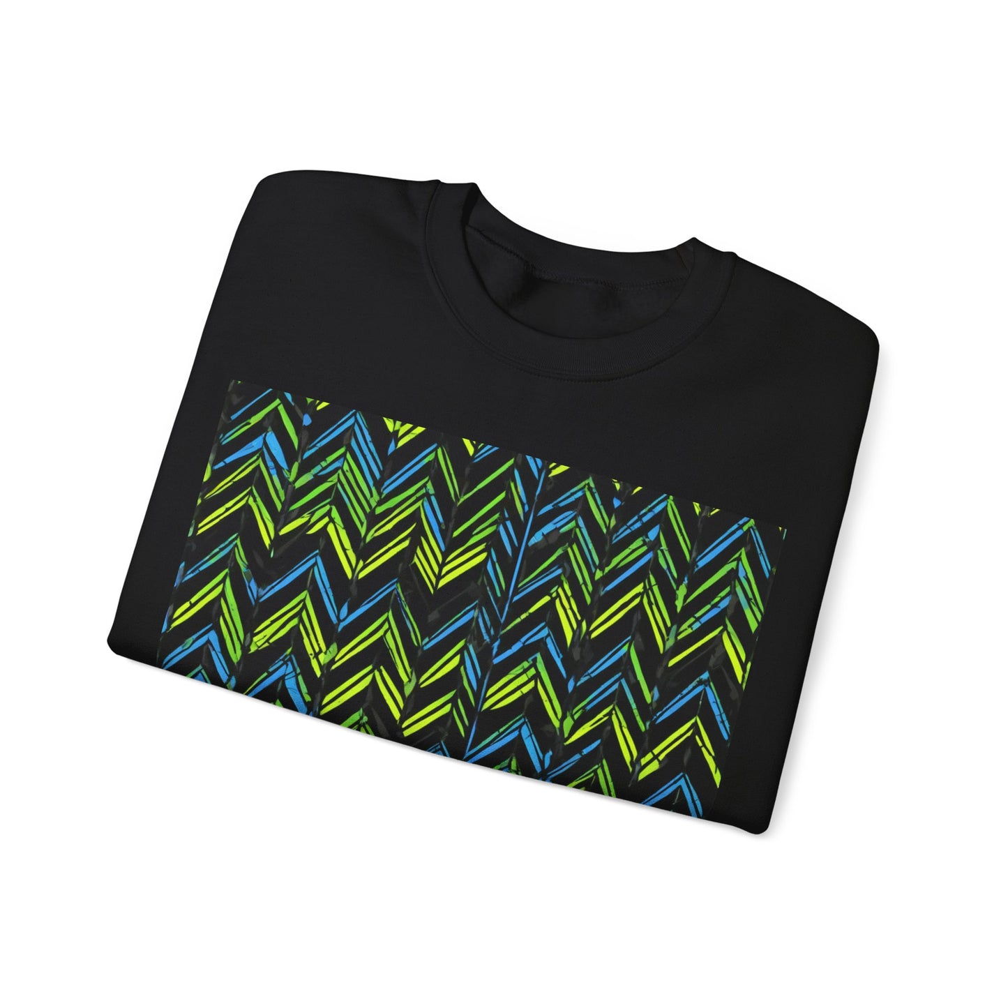 boostlete-mile-by-mile-pattern-chevron-monoline-0051 — Unisex Heavy Blend Crewneck Sweatshirt (Gildan)