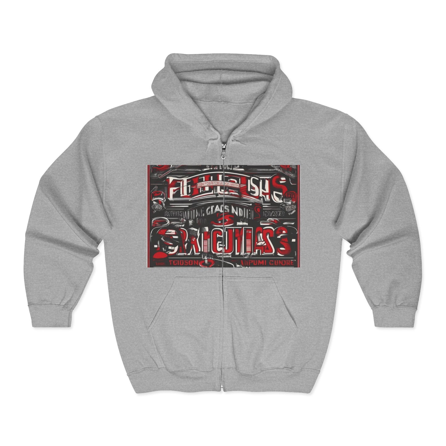 boostlete-iron-intent-type-sin-excusas-arc-retro-0157 — Unisex Heavy Blend Full-Zip Hooded Sweatshirt