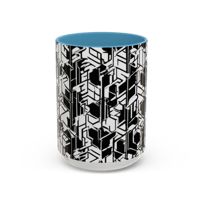 boostlete-field-day-pattern-micro-blueprint-0927 — Accent Mug 11/15oz