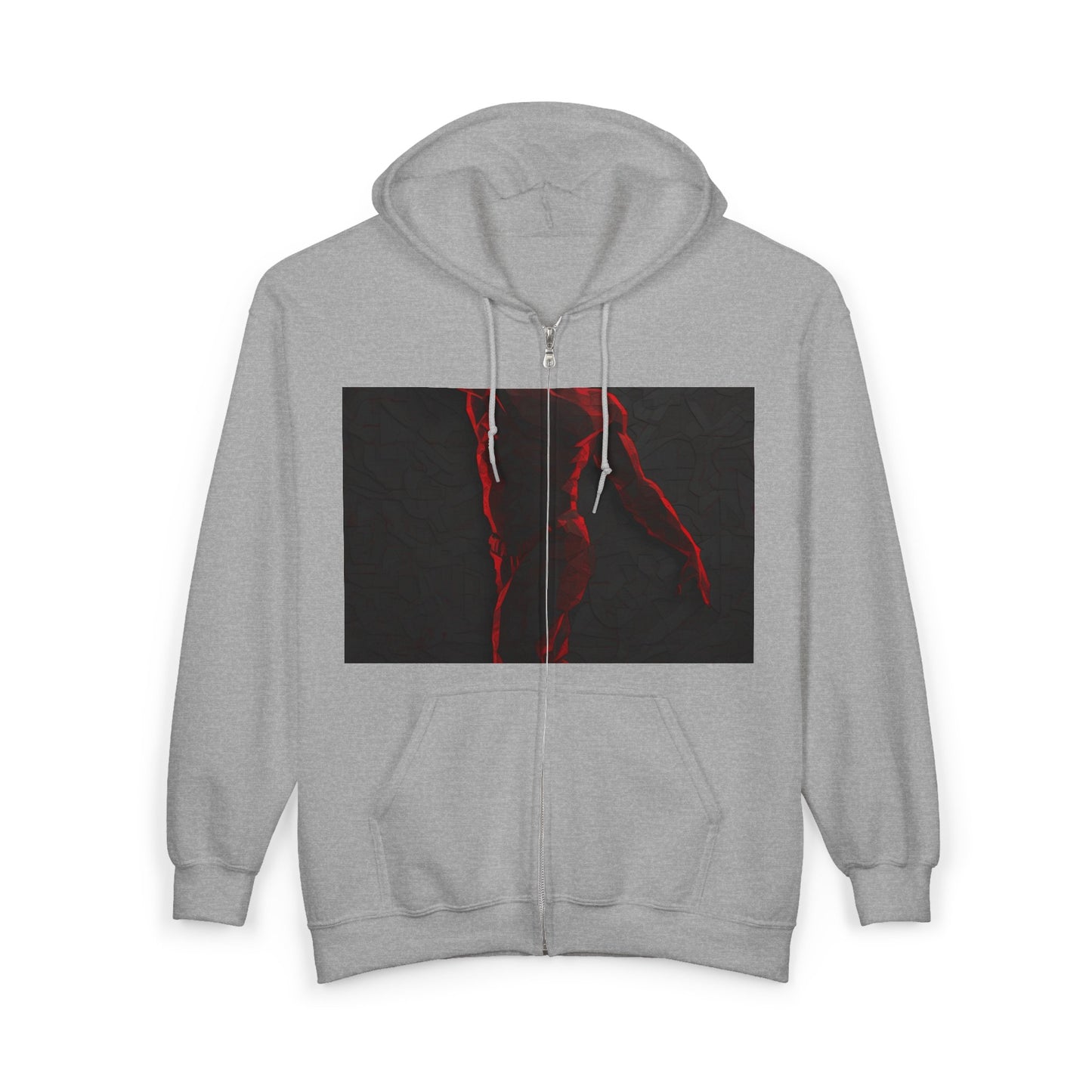 boostlete-rise-grind-scene-yogi-3d-isometric-0204 — Unisex Heavy Blend Full-Zip Hooded Sweatshirt