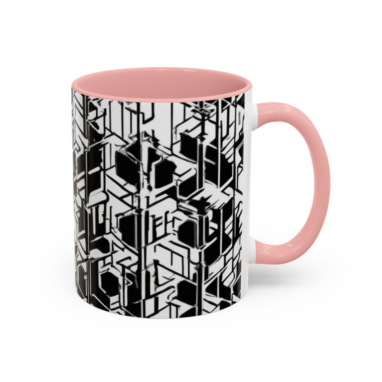 boostlete-field-day-pattern-micro-blueprint-0927 — Accent Mug 11/15oz