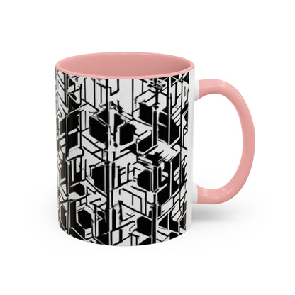 boostlete-field-day-pattern-micro-blueprint-0927 — Accent Mug 11/15oz