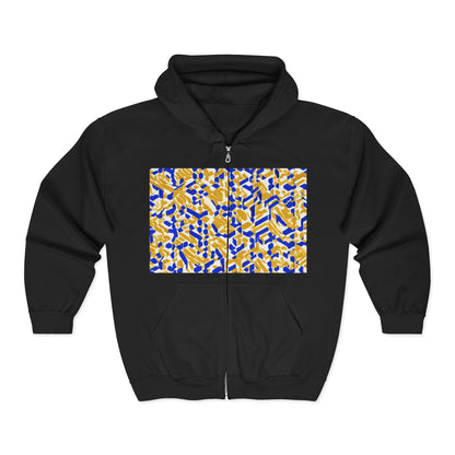 boostlete-rise-grind-pattern-sprint-isometric-0319 — Unisex Heavy Blend Full-Zip Hooded Sweatshirt
