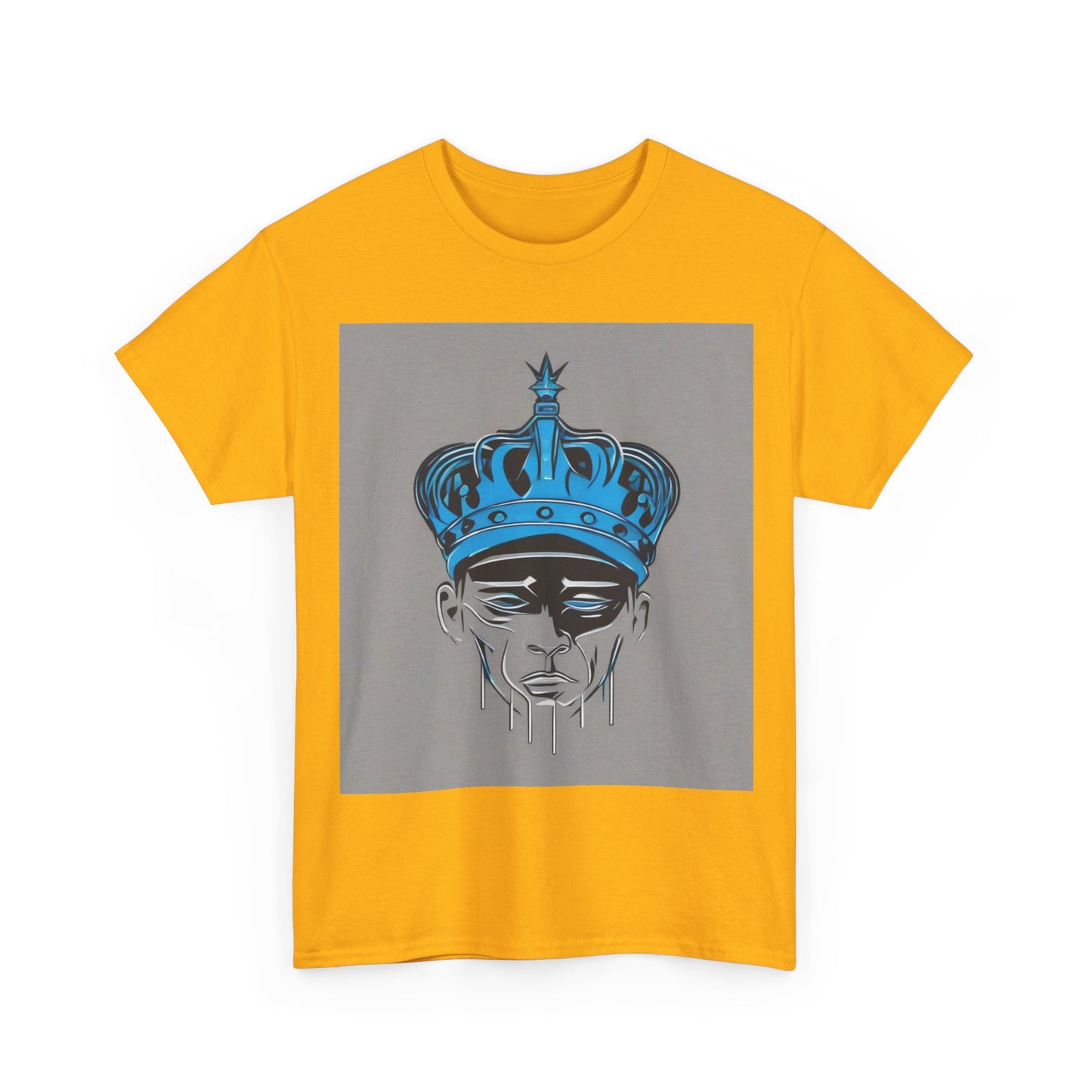 boostlete-am-crew-icon-crown-grainy-monoline-0022 — Unisex Heavy Cotton Tee (Gildan 5000)