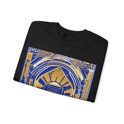 boostlete-mile-by-mile-icon-battery-motion-monoline-0002 — Unisex Heavy Blend Crewneck Sweatshirt (Gildan)